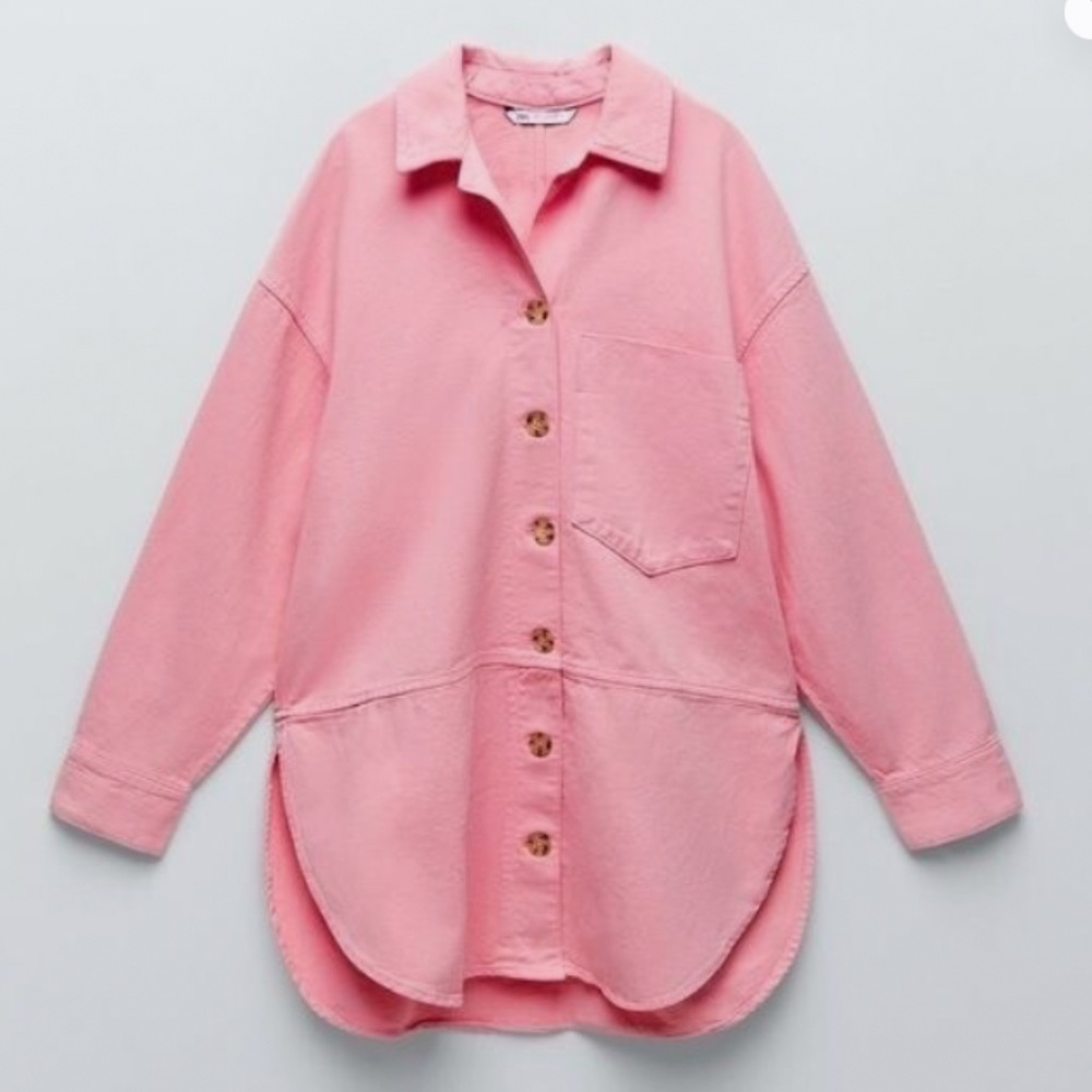 Zara oversized denim shacket